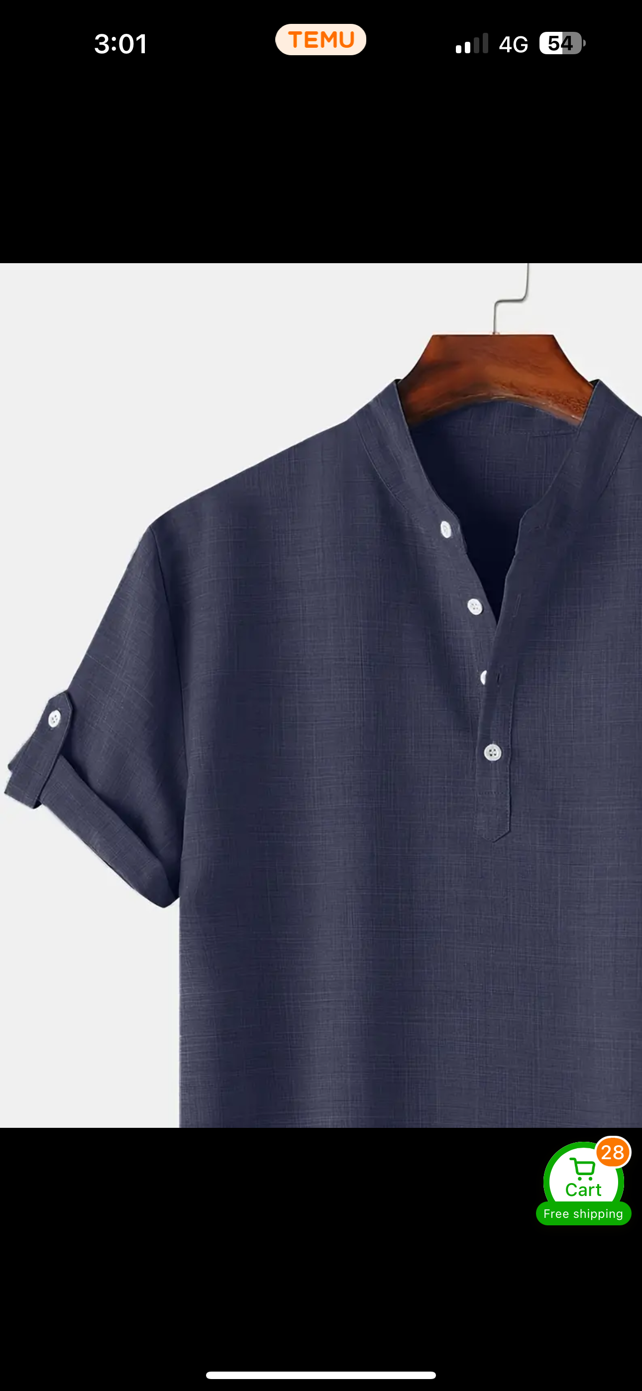 Men linen Summer V Neck T-Shirt