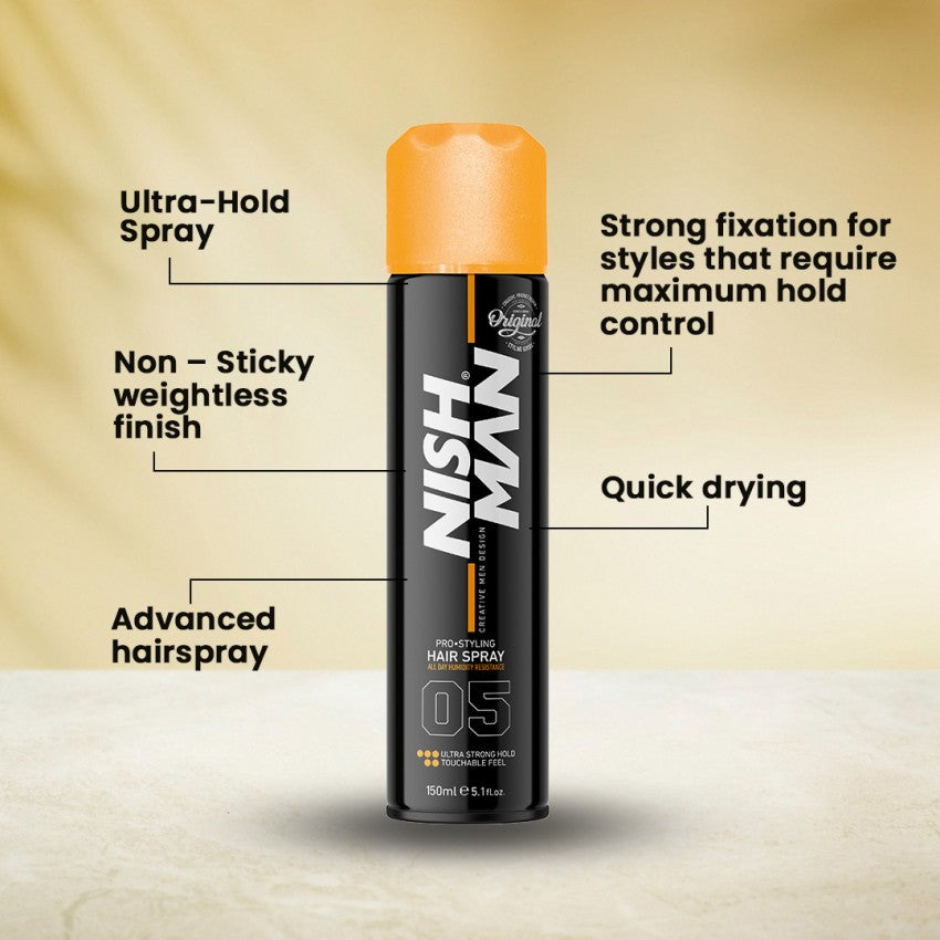 Hair Styling Spray Ultra Hold 05 400 ml Nishman