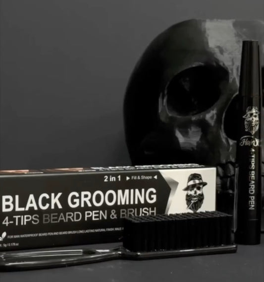 Black Grooming Pen - قلم تعبئة اللحية