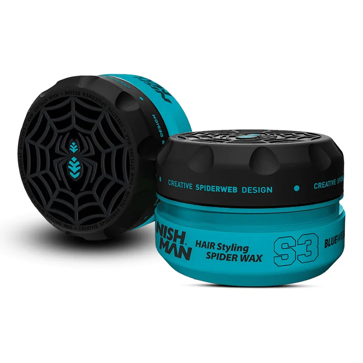 Hair Styling Spider Wax Blue Web S3 Nishman Aqua