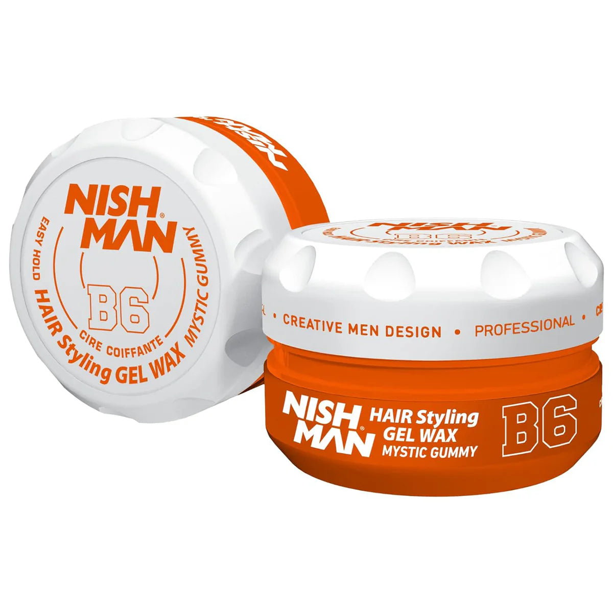 Hair Styling Gel Wax B6 M. Gummy Easy Use & Medium Hold 150 ml Nishman Aqua